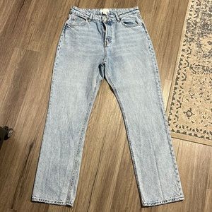 H&M Straight leg high rise jeans, size 10